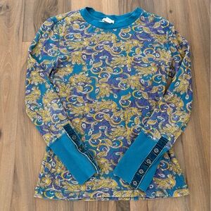 Sundance Teal and Purple Paisley Top